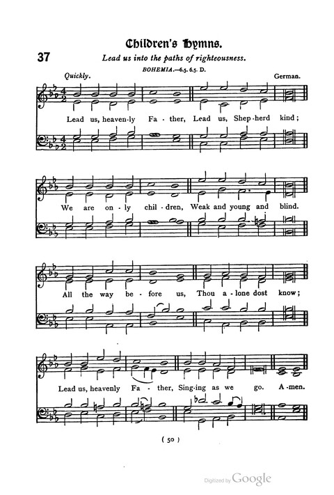 The Day School Hymn Book: with tunes (New and enlarged edition) page 50