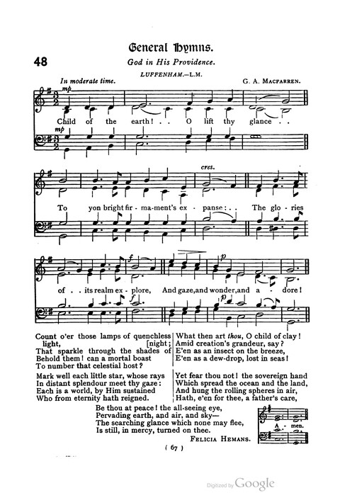 The Day School Hymn Book: with tunes (New and enlarged edition) page 67