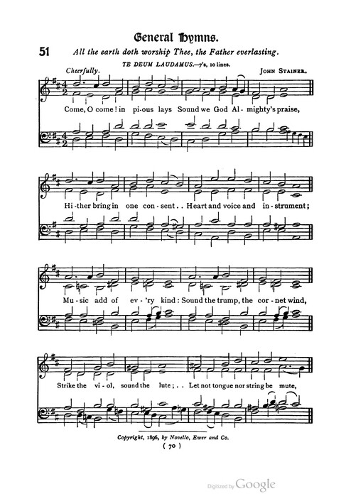 The Day School Hymn Book: with tunes (New and enlarged edition) page 70