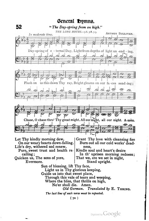 The Day School Hymn Book: with tunes (New and enlarged edition) page 72