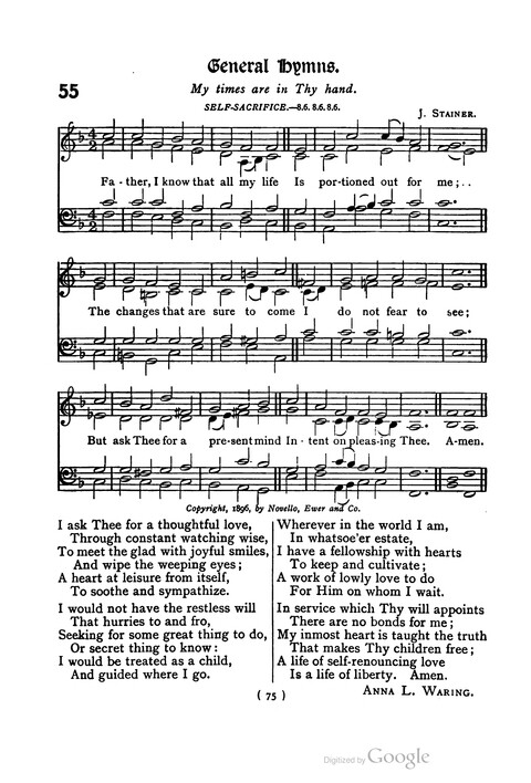 The Day School Hymn Book: with tunes (New and enlarged edition) page 75