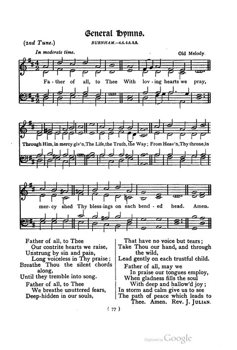 The Day School Hymn Book: with tunes (New and enlarged edition) page 77