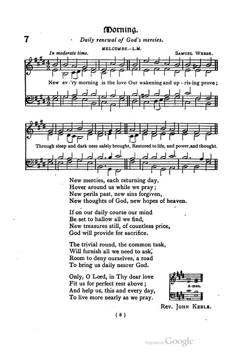 The Day School Hymn Book: with tunes (New and enlarged edition) page 8