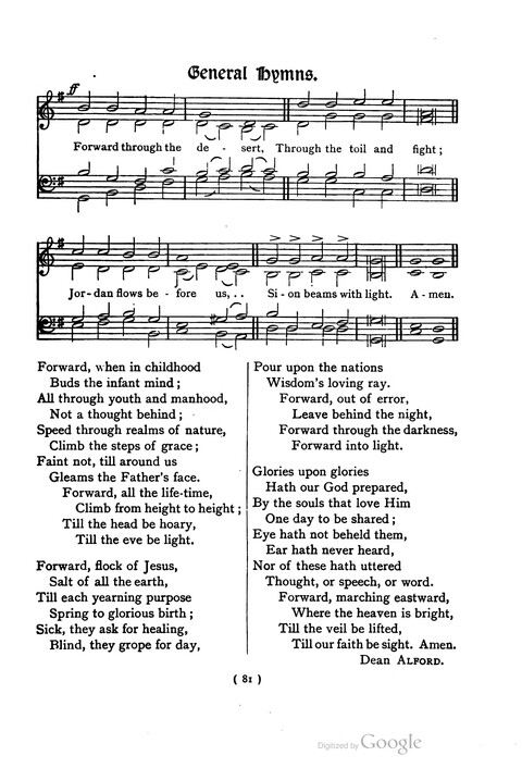 The Day School Hymn Book: with tunes (New and enlarged edition) page 81