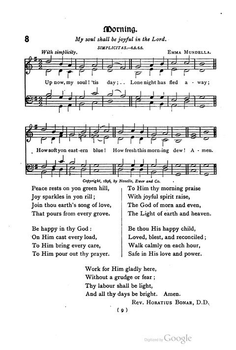 The Day School Hymn Book: with tunes (New and enlarged edition) page 9