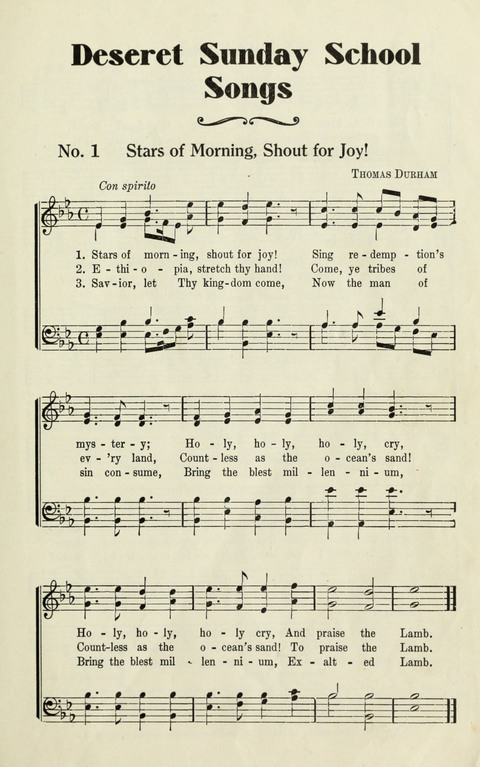 Deseret Sunday School Songs page 1