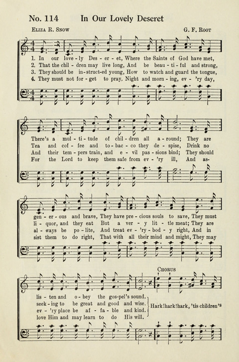 Deseret Sunday School Songs page 114