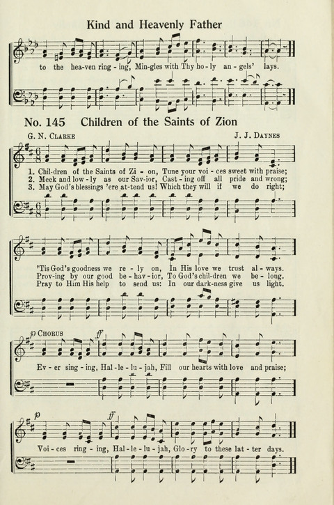 Deseret Sunday School Songs page 145