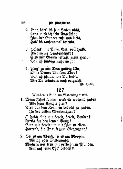 Die Weckstimme: Eine Sammlung geistlicher Lieder für jugendliche Sänger (8th ed.) page 104