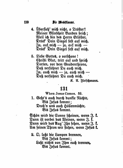Die Weckstimme: Eine Sammlung geistlicher Lieder für jugendliche Sänger (8th ed.) page 108