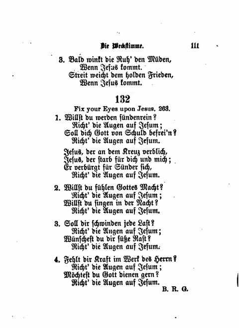Die Weckstimme: Eine Sammlung geistlicher Lieder für jugendliche Sänger (8th ed.) page 109