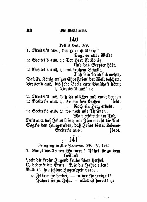 Die Weckstimme: Eine Sammlung geistlicher Lieder für jugendliche Sänger (8th ed.) page 116