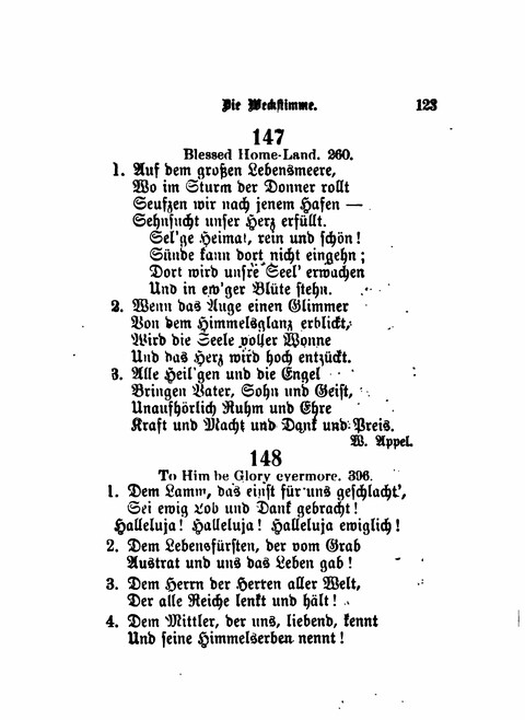 Die Weckstimme: Eine Sammlung geistlicher Lieder für jugendliche Sänger (8th ed.) page 121
