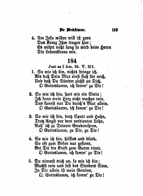 Die Weckstimme: Eine Sammlung geistlicher Lieder für jugendliche Sänger (8th ed.) page 147