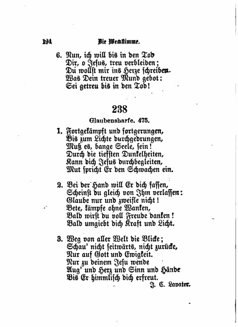 Die Weckstimme: Eine Sammlung geistlicher Lieder für jugendliche Sänger (8th ed.) page 192
