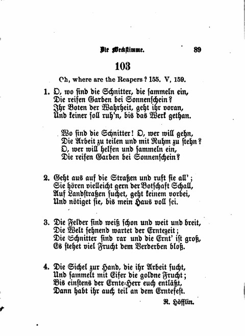 Die Weckstimme: Eine Sammlung geistlicher Lieder für jugendliche Sänger (8th ed.) page 87