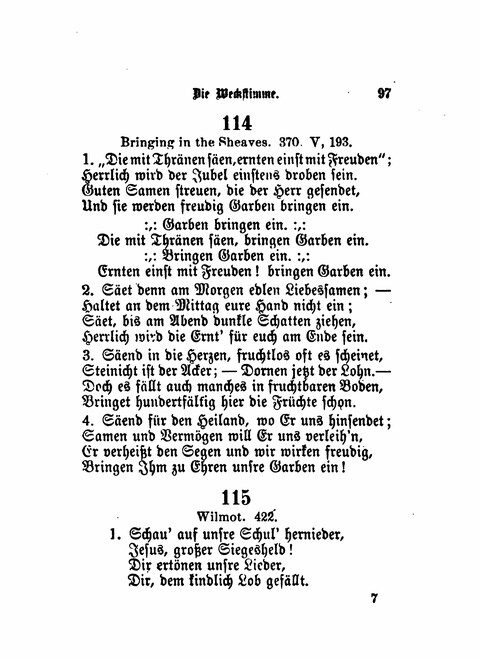 Die Weckstimme: Eine Sammlung geistlicher Lieder für jugendliche Sänger (8th ed.) page 95