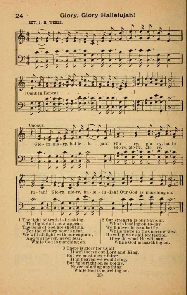 The Evangelist No. 3: for revival, praise and prayer meetings or Sunday schools  (Music edition) page 20