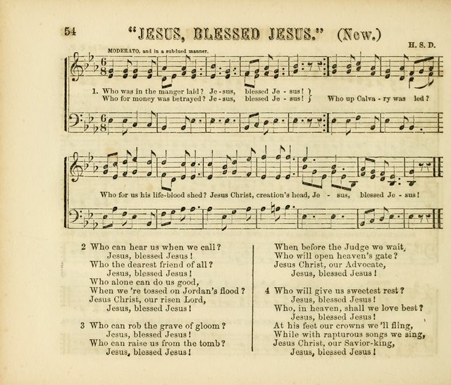 Early Blossoms: a collection of music for Sabbath schools, with rudiments page 54