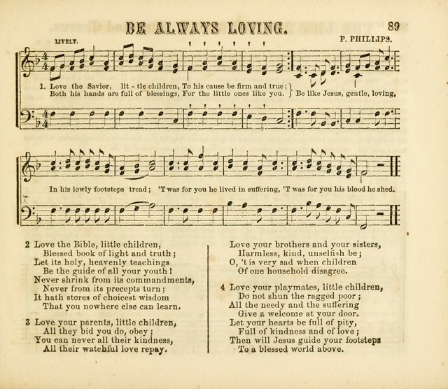 Early Blossoms: a collection of music for Sabbath schools, with rudiments page 89