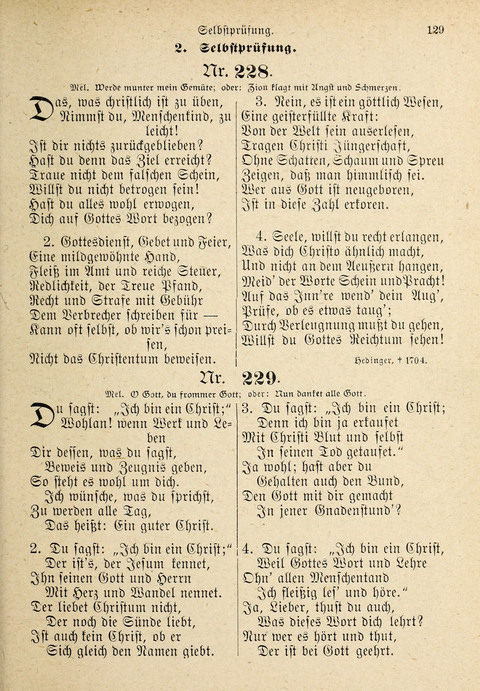 Evangelisches Gesangbuch: für die deutschen Congregational-Gemeinden von Nork-Amerika page 129