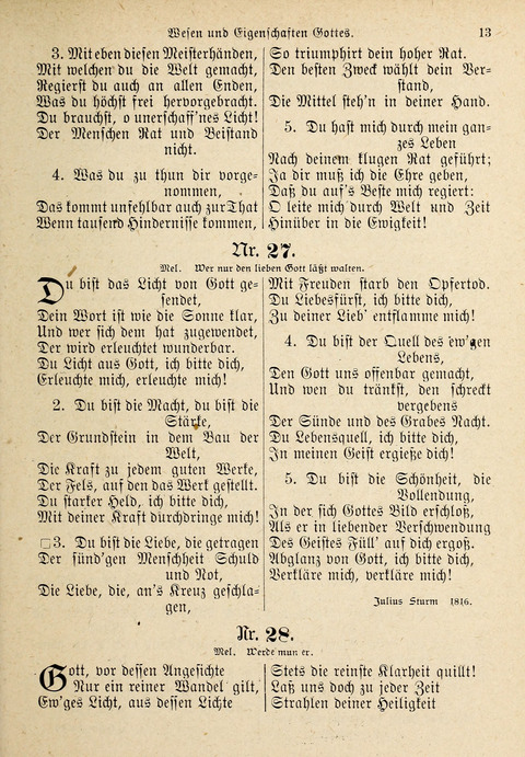 Evangelisches Gesangbuch: für die deutschen Congregational-Gemeinden von Nork-Amerika page 13