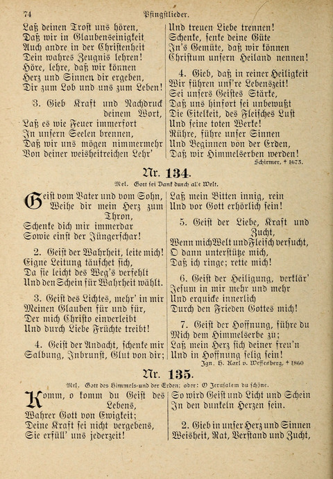 Evangelisches Gesangbuch: für die deutschen Congregational-Gemeinden von Nork-Amerika page 74