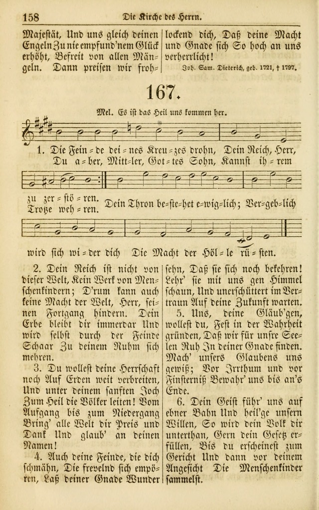 Evangelisches Gesangbuch: herausgegeben von dem Evangelischen Kirchenvereindes Westens page 167
