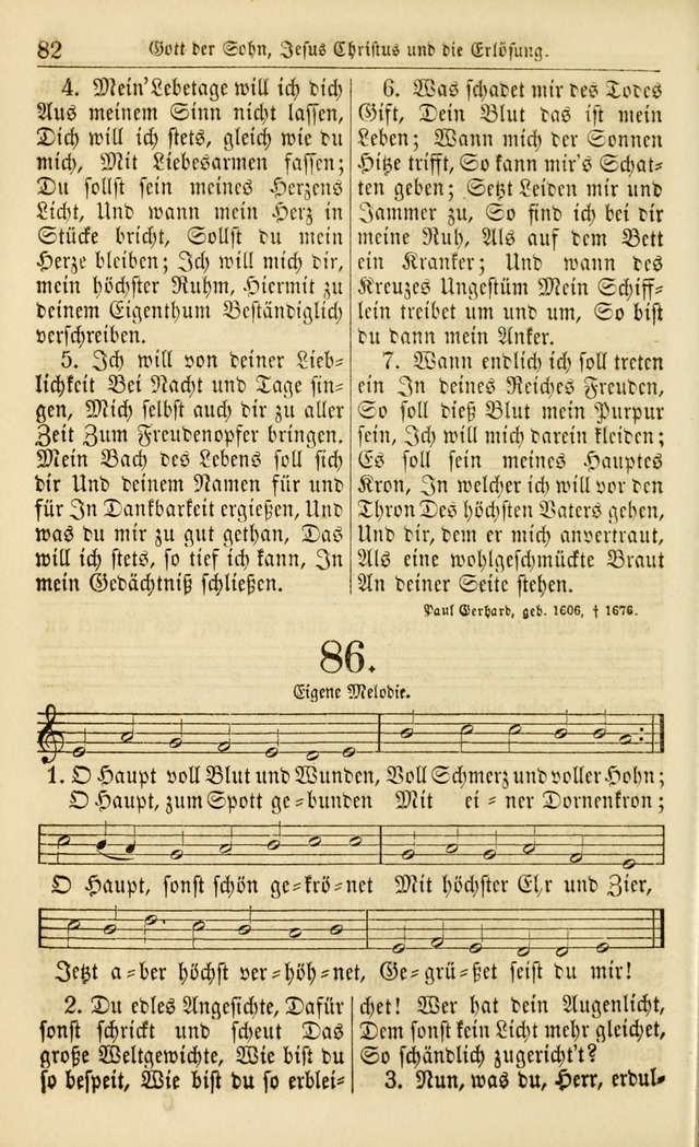 Evangelisches Gesangbuch: herausgegeben von dem Evangelischen Kirchenvereindes Westens page 91
