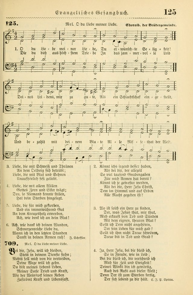 Evangelisches Gesangbuch mit vierstimmigen Melodien: für den öffentlichen und häuslichen Gottesdienst page 125