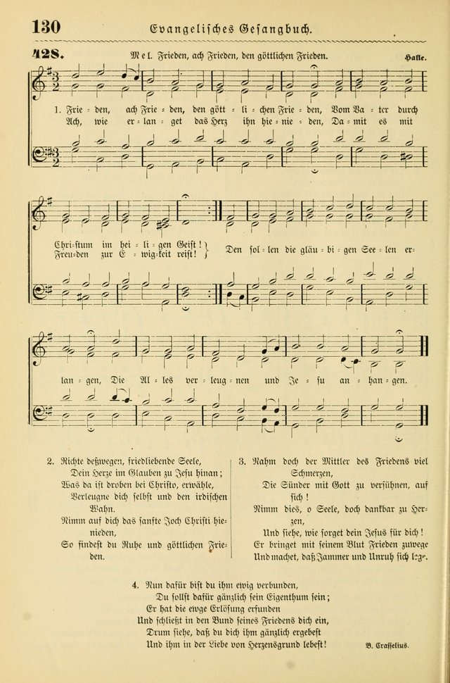 Evangelisches Gesangbuch mit vierstimmigen Melodien: für den öffentlichen und häuslichen Gottesdienst page 130