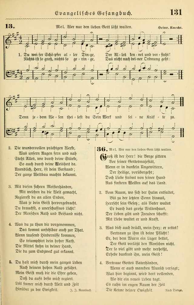 Evangelisches Gesangbuch mit vierstimmigen Melodien: für den öffentlichen und häuslichen Gottesdienst page 131