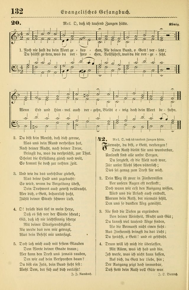 Evangelisches Gesangbuch mit vierstimmigen Melodien: für den öffentlichen und häuslichen Gottesdienst page 132