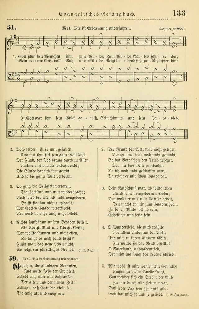 Evangelisches Gesangbuch mit vierstimmigen Melodien: für den öffentlichen und häuslichen Gottesdienst page 133