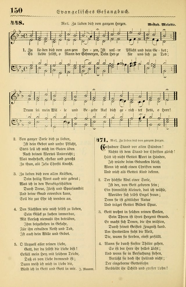 Evangelisches Gesangbuch mit vierstimmigen Melodien: für den öffentlichen und häuslichen Gottesdienst page 150