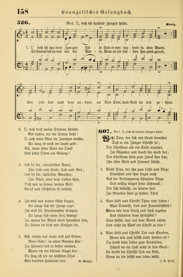 Evangelisches Gesangbuch mit vierstimmigen Melodien: für den öffentlichen und häuslichen Gottesdienst page 158