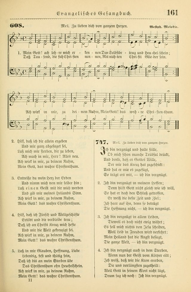 Evangelisches Gesangbuch mit vierstimmigen Melodien: für den öffentlichen und häuslichen Gottesdienst page 161