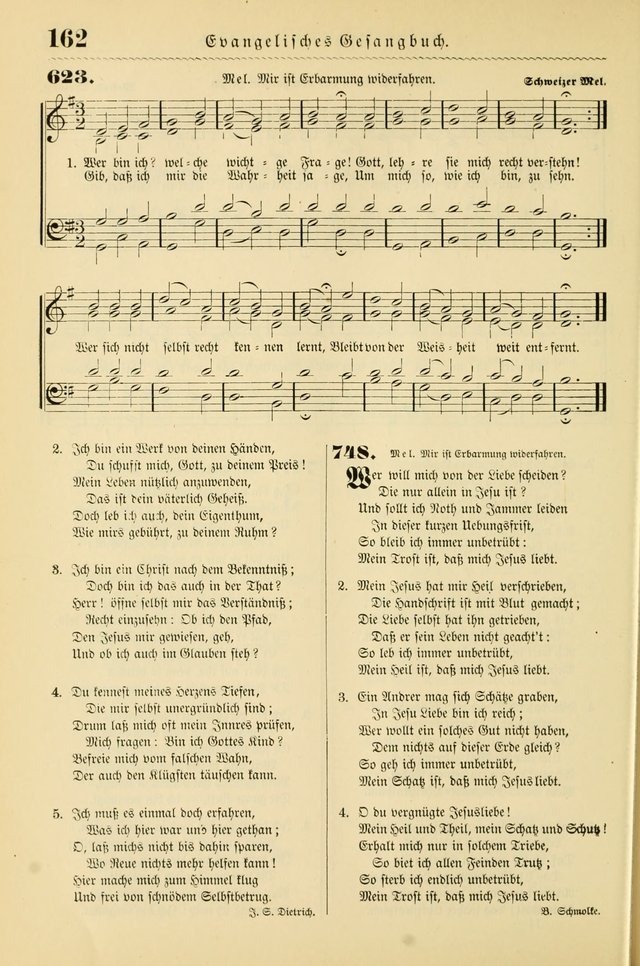 Evangelisches Gesangbuch mit vierstimmigen Melodien: für den öffentlichen und häuslichen Gottesdienst page 162