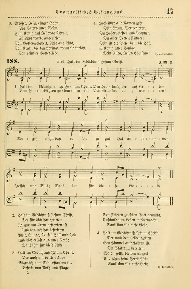 Evangelisches Gesangbuch mit vierstimmigen Melodien: für den öffentlichen und häuslichen Gottesdienst page 17