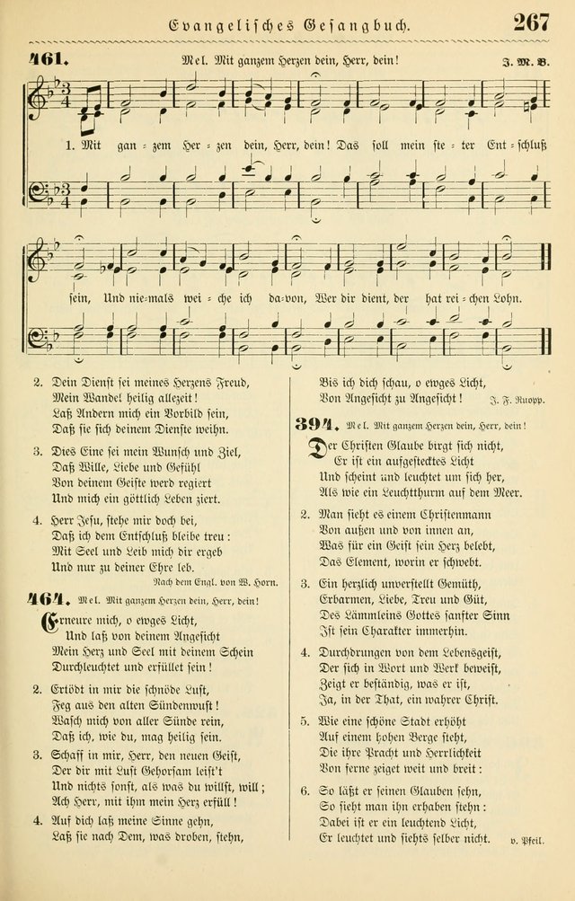 Evangelisches Gesangbuch mit vierstimmigen Melodien: für den öffentlichen und häuslichen Gottesdienst page 267