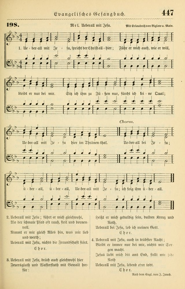Evangelisches Gesangbuch mit vierstimmigen Melodien: für den öffentlichen und häuslichen Gottesdienst page 447