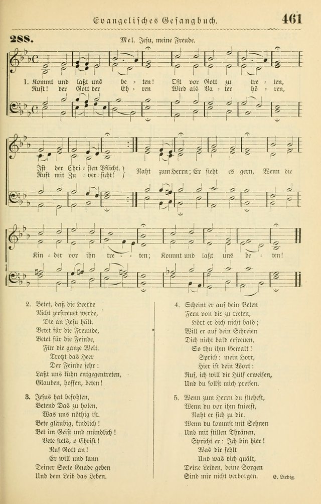Evangelisches Gesangbuch mit vierstimmigen Melodien: für den öffentlichen und häuslichen Gottesdienst page 461