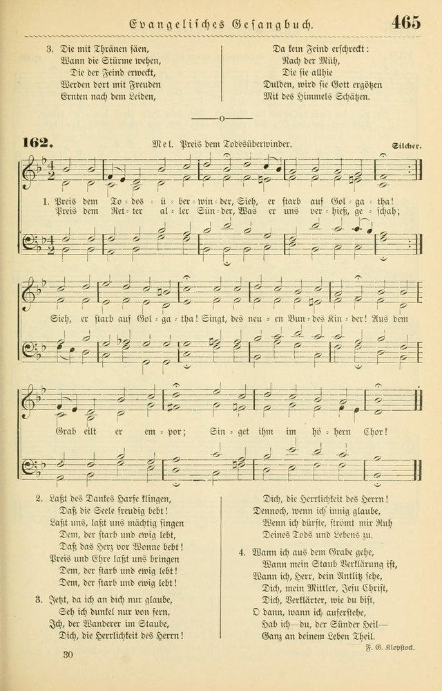 Evangelisches Gesangbuch mit vierstimmigen Melodien: für den öffentlichen und häuslichen Gottesdienst page 465