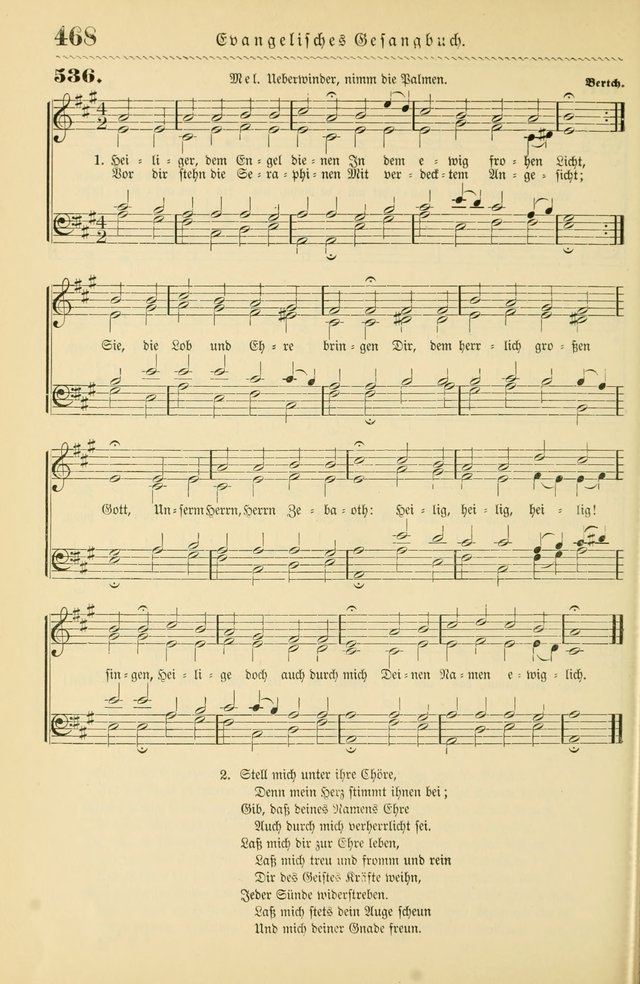Evangelisches Gesangbuch mit vierstimmigen Melodien: für den öffentlichen und häuslichen Gottesdienst page 468
