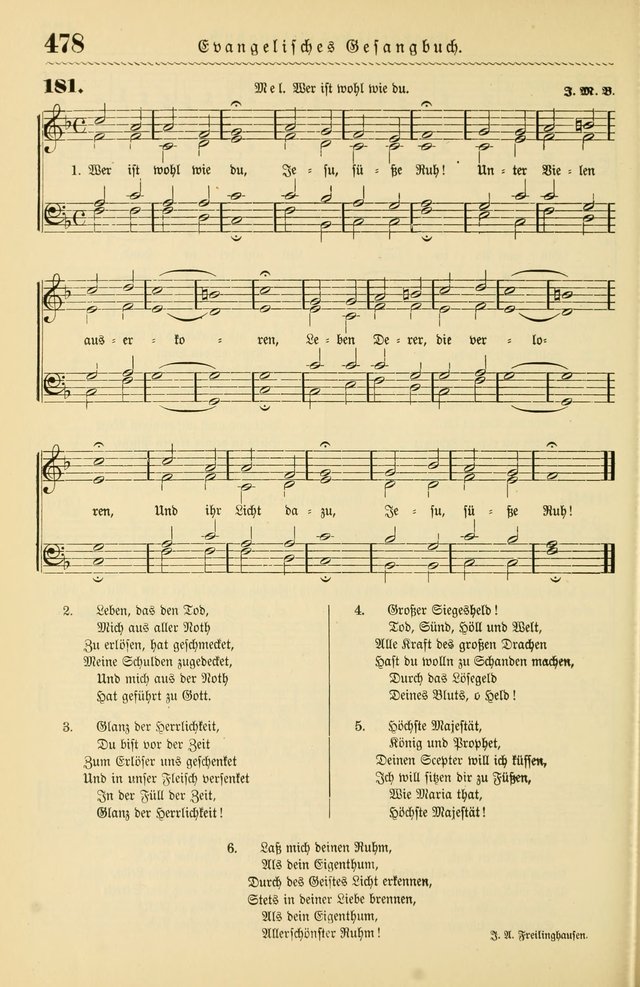 Evangelisches Gesangbuch mit vierstimmigen Melodien: für den öffentlichen und häuslichen Gottesdienst page 478