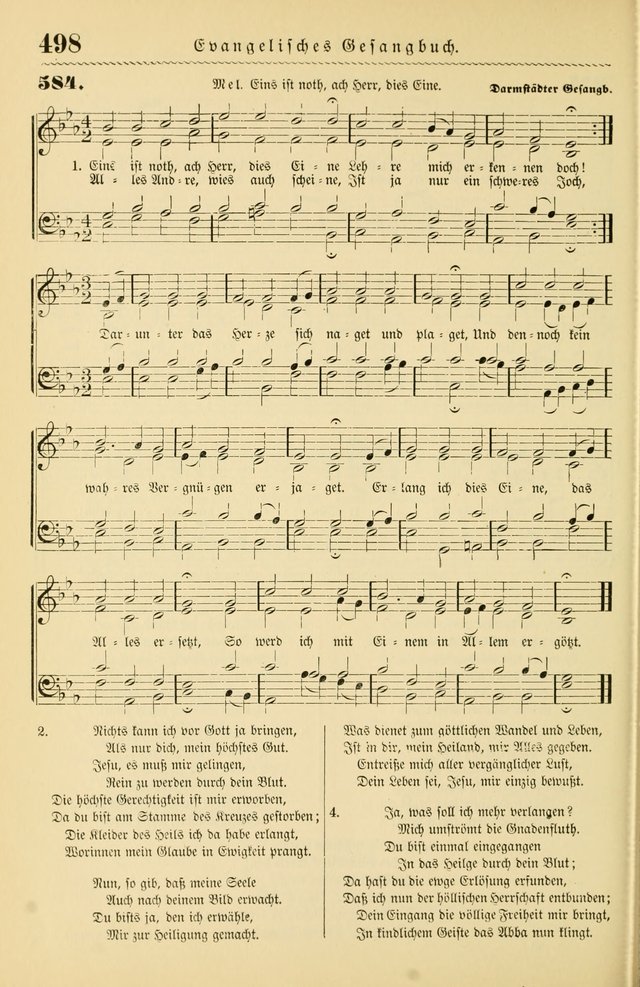 Evangelisches Gesangbuch mit vierstimmigen Melodien: für den öffentlichen und häuslichen Gottesdienst page 498