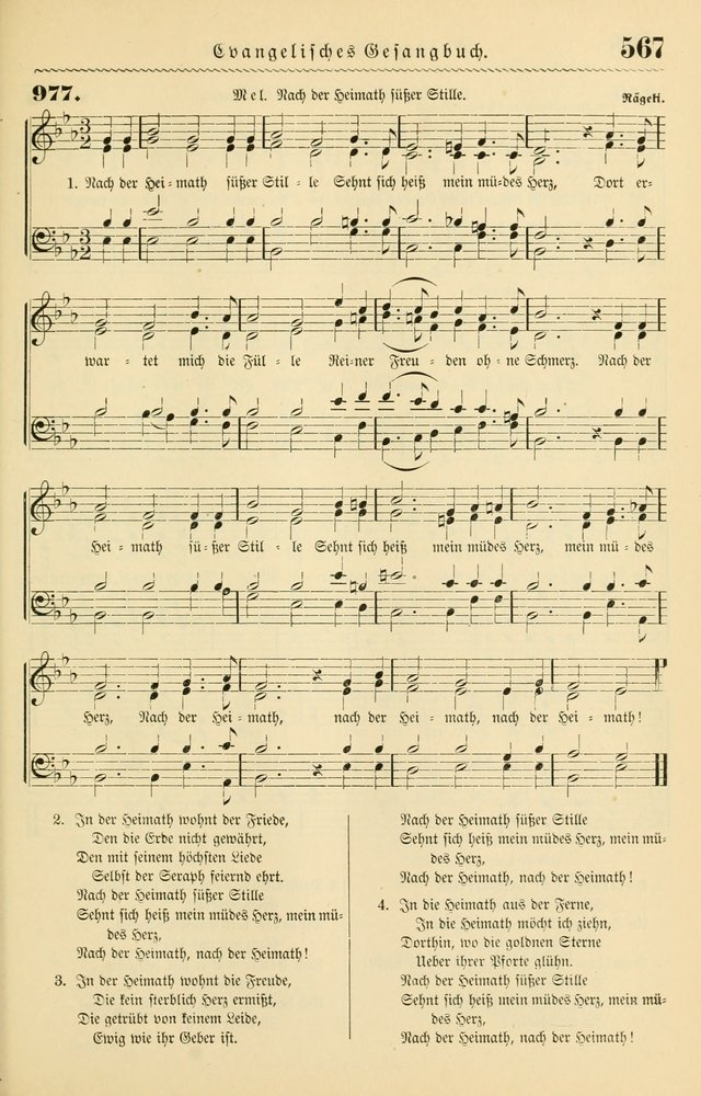 Evangelisches Gesangbuch mit vierstimmigen Melodien: für den öffentlichen und häuslichen Gottesdienst page 567