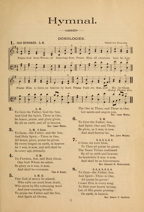 Evangelical Hymnal page 1