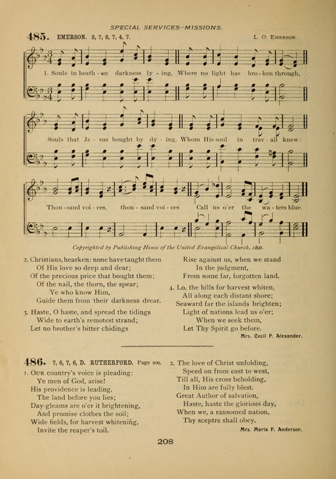 Evangelical Hymnal page 212