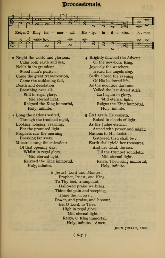 The Hymnal: as authorized and approved by the General Convention of the Protestant Episcopal Church in the United States of America in the year of our Lord 1916 page 722